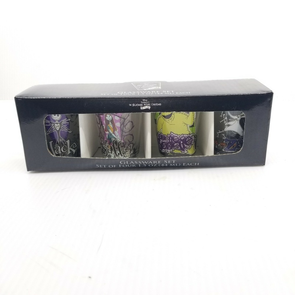 Nightmare Before Christmas 25 Years Jack Skellington Sally Shot Glass Set of 4